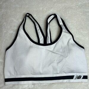 New Balance white sports bra with black trim size XXL